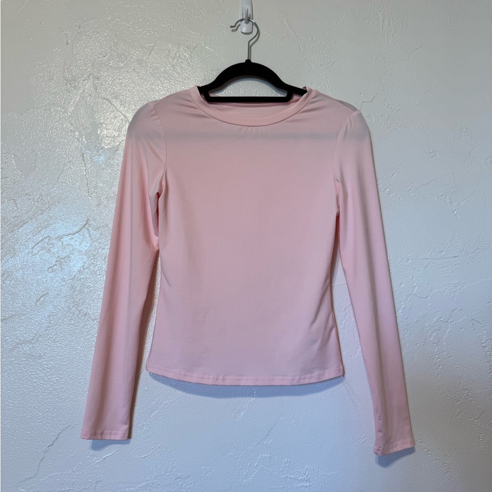 Light Pink Long Sleeve Women's Top